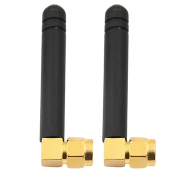 

2Pcs 433MHz Right Angle L Shape Glue Stick Antenna Connector High Gain SMA Internal Needle