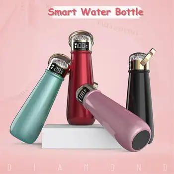 

LED Digital Stainless Steel Smart Water Bottle Thermal Vacuum Insulated Cup LED Reminding Travel Heating Thermo Termos Bottle