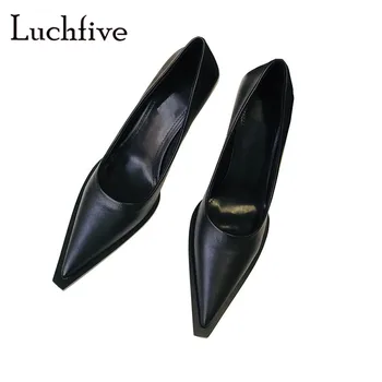 

Black office ladies high heels sexy pointed toe stilettos white career shoes designer pumps women's party shoes