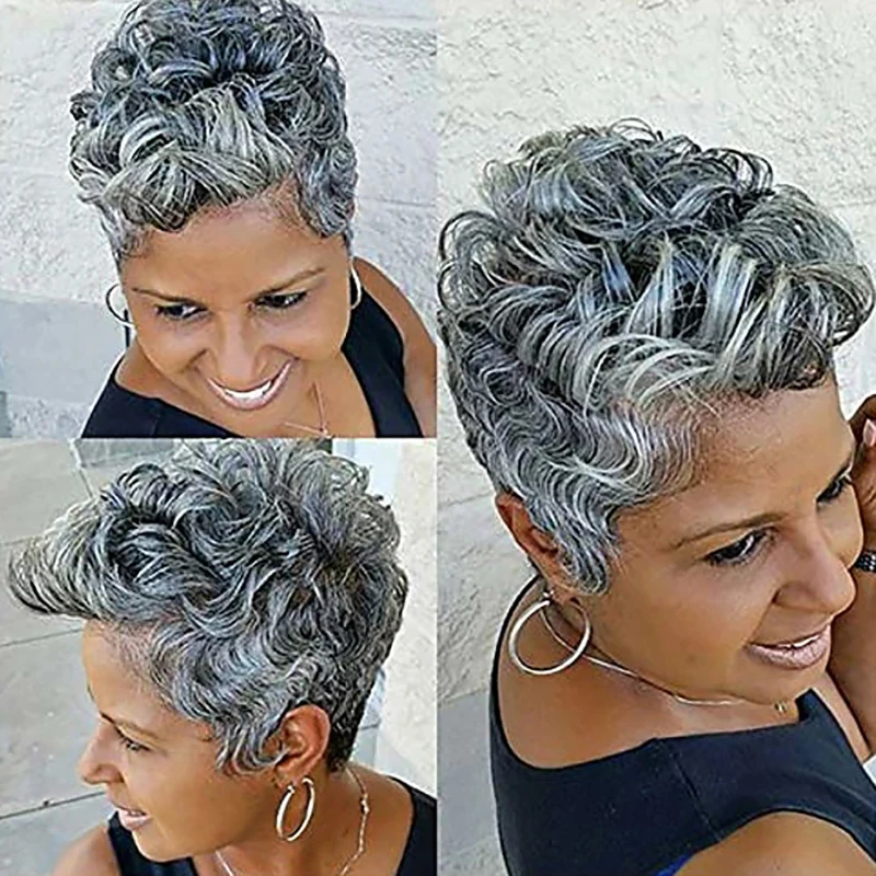 HAIRJOY Synthetic Hair Women Short Curly African American  Wig