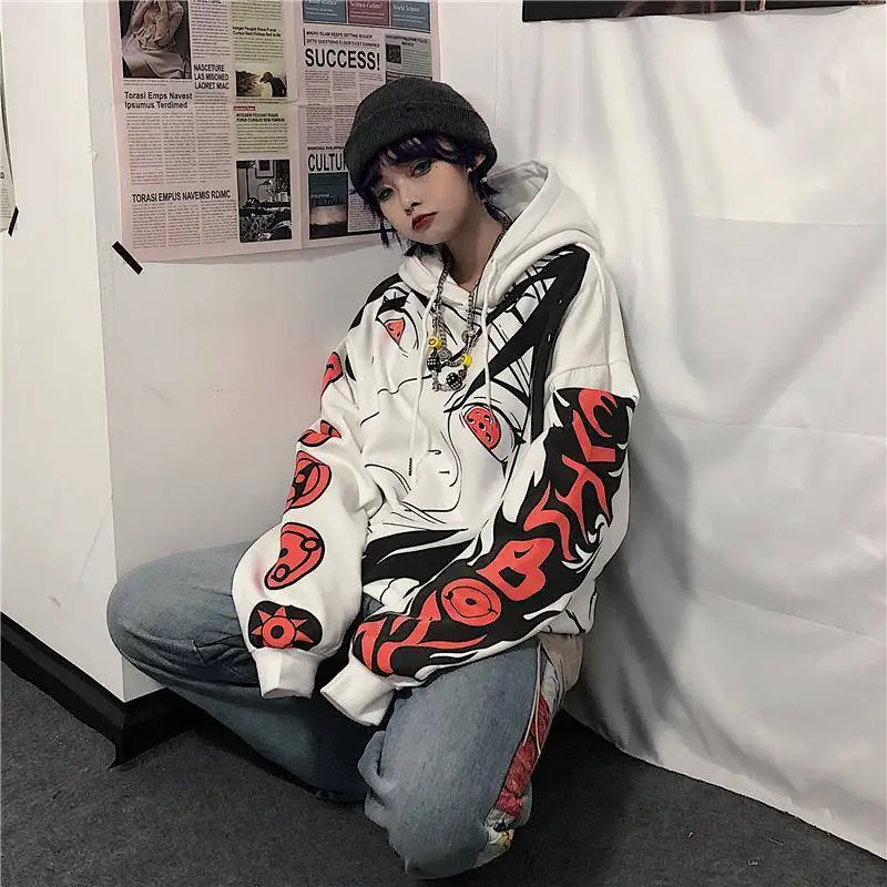 Goede Anime Naruto Hoodies Streetwear Paar Winter Jas Mode Losse Cartoon Sasuke Japan Hoodie Sweatshirt Unisex Hoodie Mannen Vrouwen