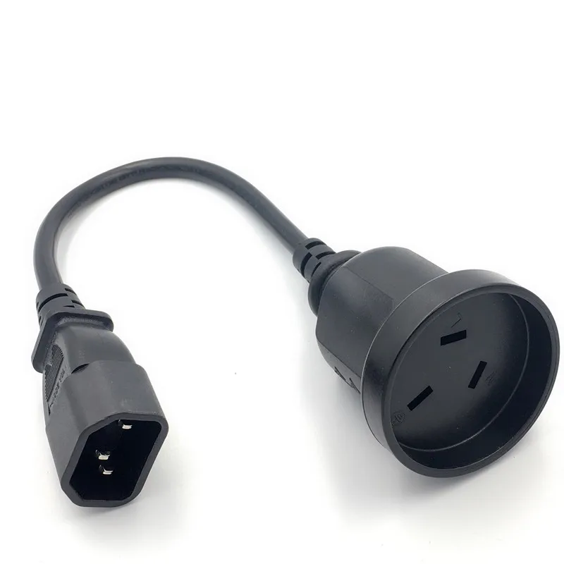 Евро розетка шнур питания, IEC 320 C14 штекер к Schuko CEE7/16 2Pin гнездо силовой кабель для устройство бесперебойного питания с распределителем питания, IT оборудование - Цвет: C14 to SAA