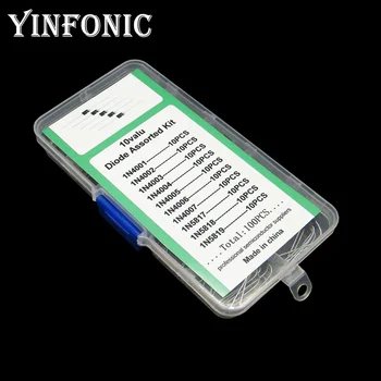 

10 value 200pcs Rectifier diode kit 1N4001-1N4007 1N5817-1N5819