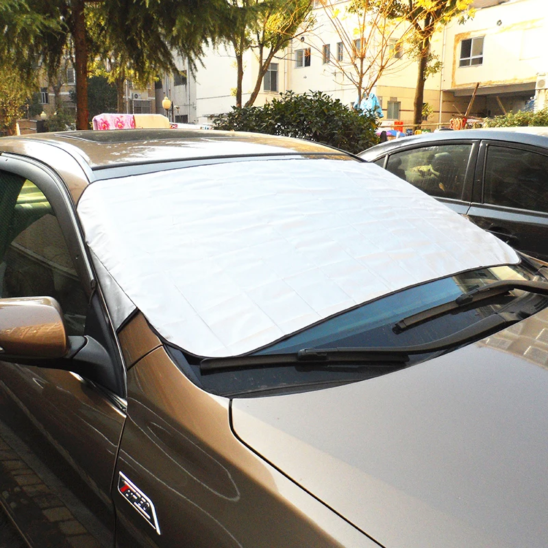 Tanie 150*70cm przednia szyba samochodu śnieg i słońce pokrywa ochronna dla