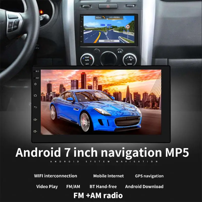 Автомобильный gps-навигатор стерео-двойной Din Android головное устройство с Bluetooth 7 дюймов G6KC