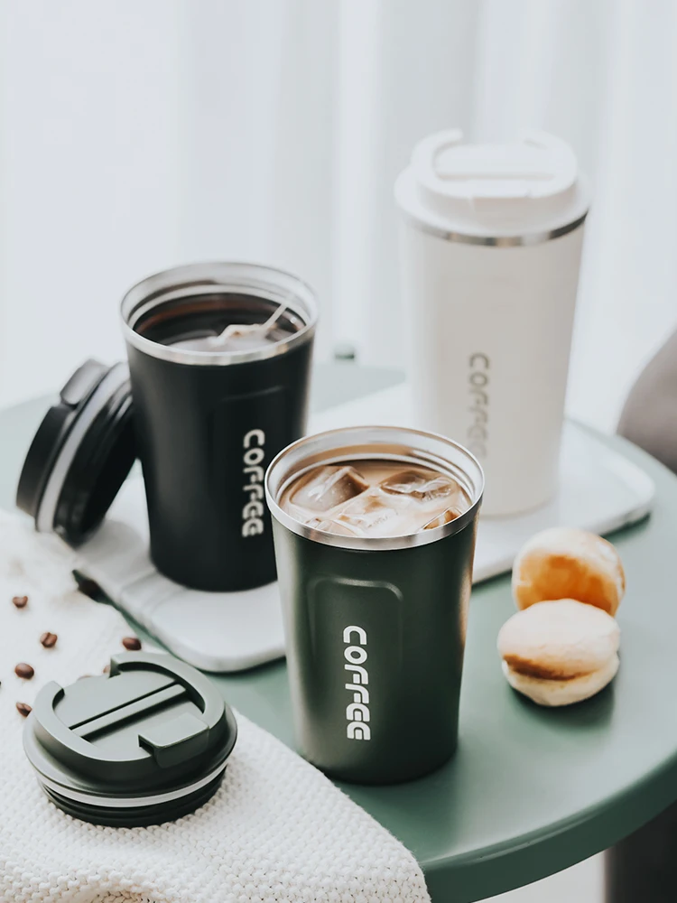 Coffee Thermos Cup European Light Luxury Tumbler Stainless Steel Portable Convenient Small Essence Net Red | Дом и сад