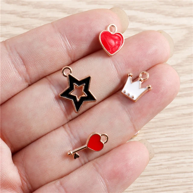 10pcs Kawaii Enamel Easter Egg Charms for Jewelry Making Drop