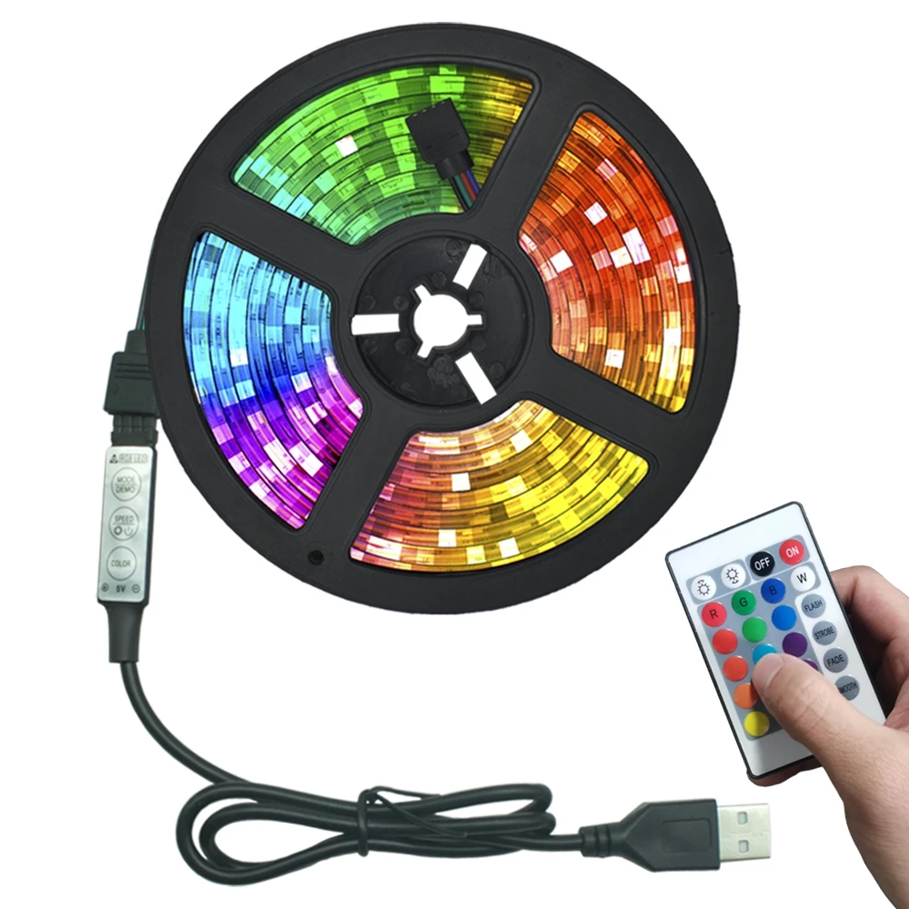 Modern 5v RGB 3528 LED tiras cinta adhesiva Cinta lámpara USB PC TV fondo