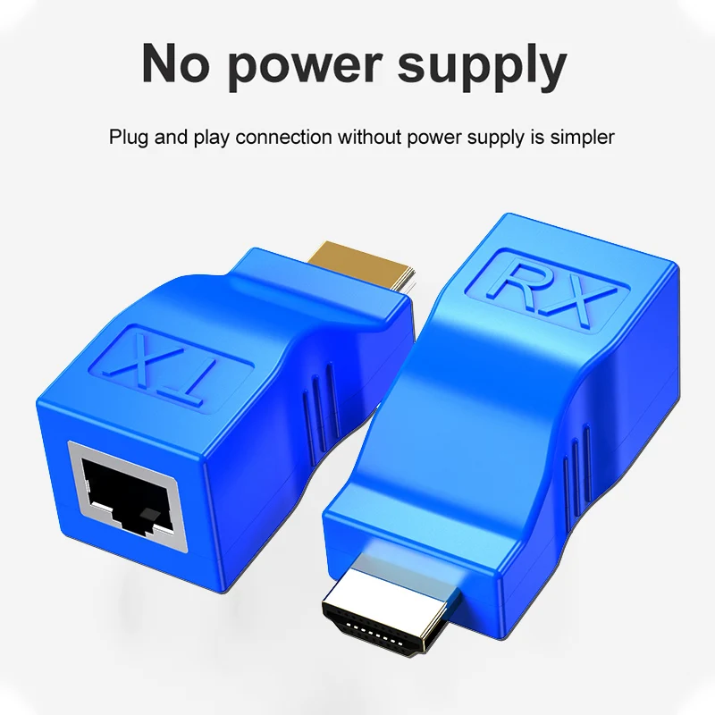

1 Pair 4K HDMI Extender 1080P RJ45 Ports LAN Network HDMI Extension 30m CAT5e/6 UTP LAN Ethernet for HDTV Monitor