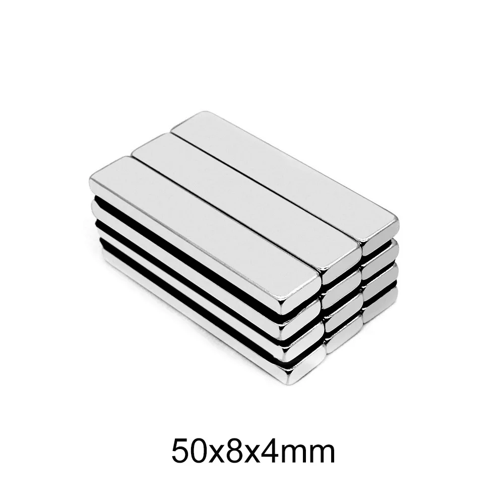 2/5/10/20/30 шт 50x8x4 блок мощный профессиональный неодимовый магнит 50 мм x 8 сильный