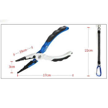 

Aluminum Alloy Fishing pliers Split Ring Tackle Rope Rubber handle Cutter
