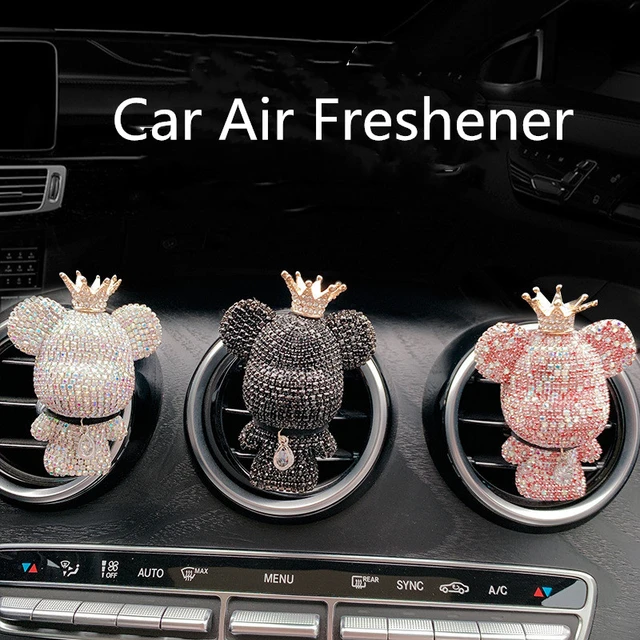 New Charm Bear Air Freshener Ornaments Creative Crystal Diamond Decoration  Air Outlet Car Aromatherapy Accessories - AliExpress