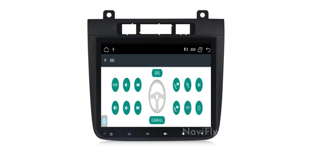 NaviFly Android 9,1 автомобильный мультимедийный плеер для Volkswagen Touareg 2012- Стерео Радио DVD gps навигация четырехъядерный HD 1024*600