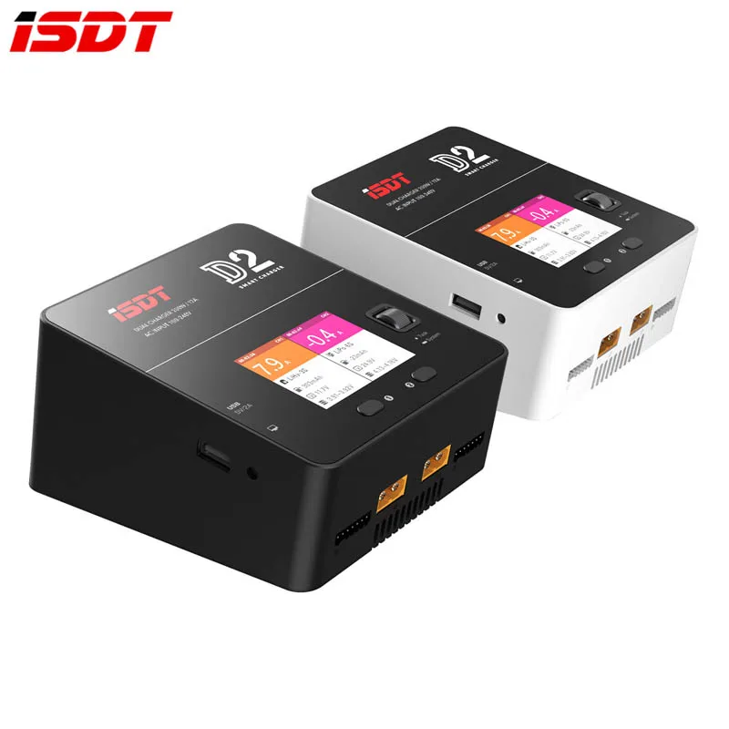 ISDT D2 AC 200W 12A 2-6S Двухканальное зарядное устройство для аккумуляторов Lilon LiPo LiHV NiMH Pb