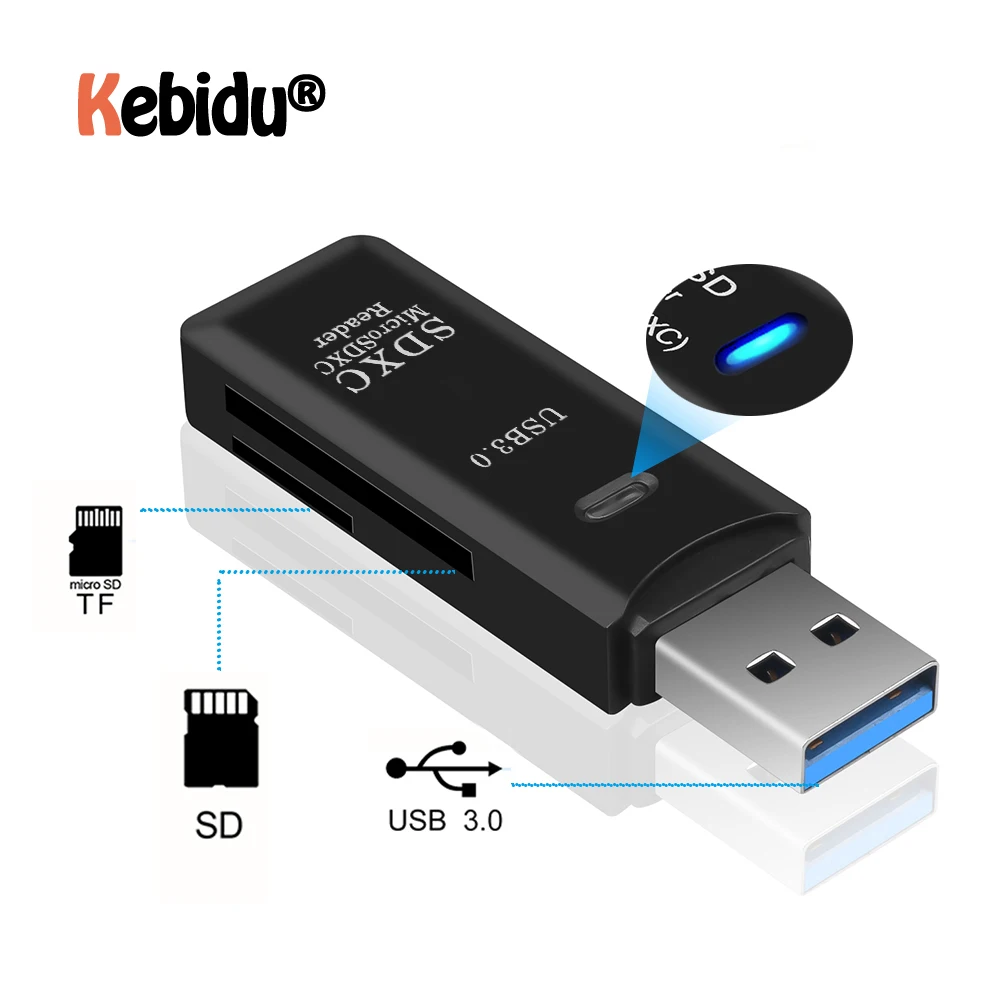 Мини кардридер USB 3 0 SD/Micro SD TF OTG Смарт адаптер карты памяти для ноутбука смарт