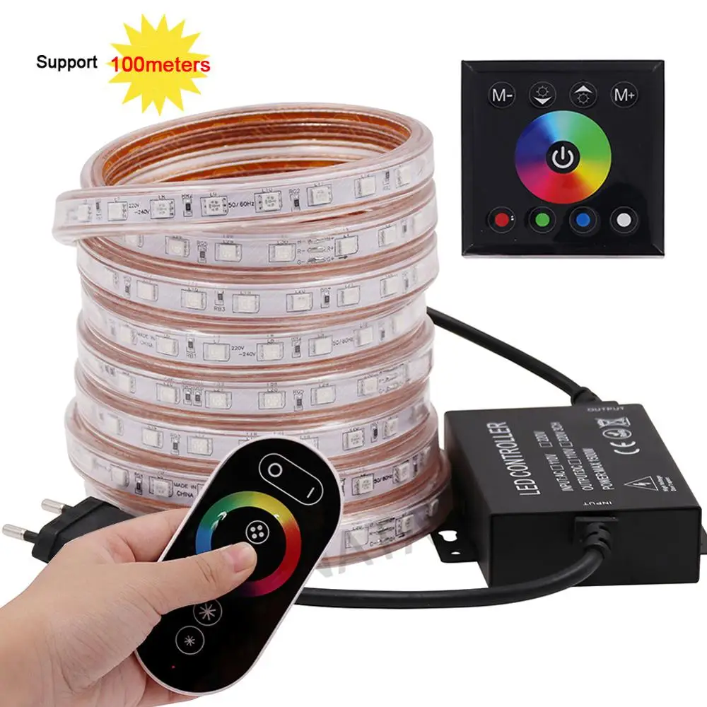 Настенный сенсорный дистанционный светодиодный ленточный светильник RGB 5050 60