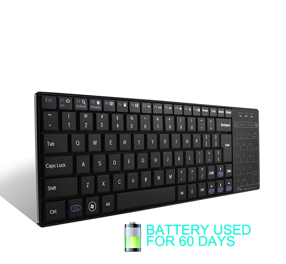 Teclado do Computador Touchpad sem Fio Teclado para o Telefone Bluetooth Multi Funtion Keybord Toque Mouse Pad pc Escritório Gamer Ipad 10 Computador e Escritório
