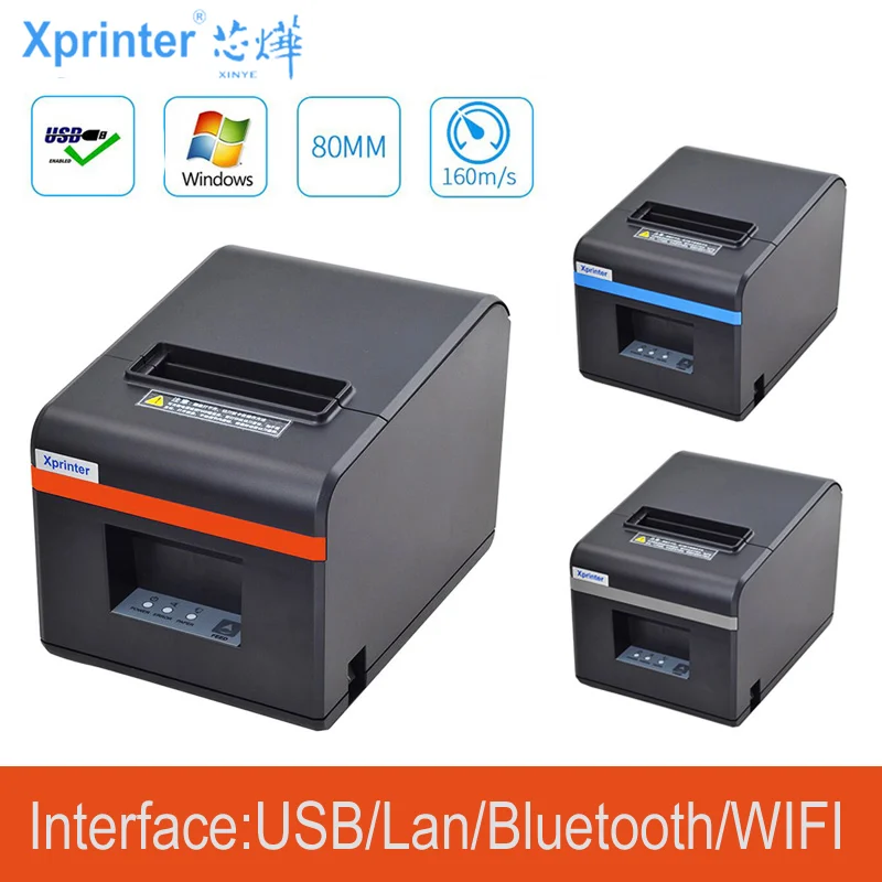 80mm Auto-Cutter Thermal Receipt/Bill Printer With USB/Ethernet /Wifi/USB+Bluetooth port