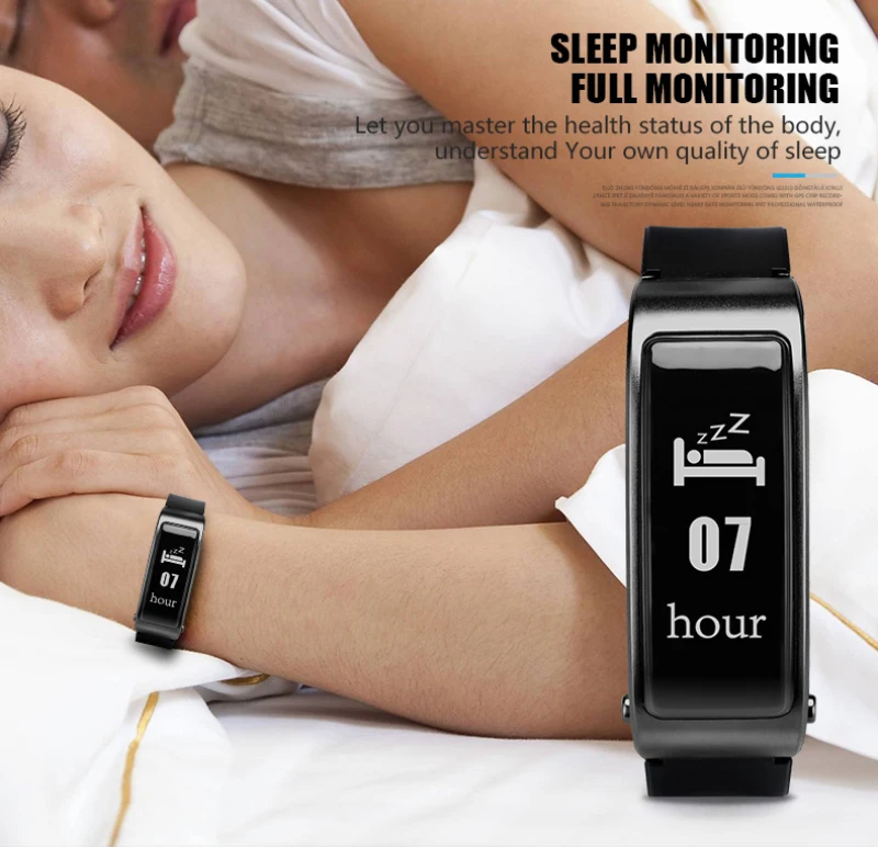 2-in-1 Smart Bracelet With Bluetooth Earphone Heart Rate Blood Pressure Monitoring Fitness Tracker Call Reminder Smart Watch