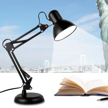 

Hot Flexible Table LED Lamp Eye Protect Clamp Swing Arm Mount Clamp Lamp Home Office Modern Studio LED Desk Light Dropshipping