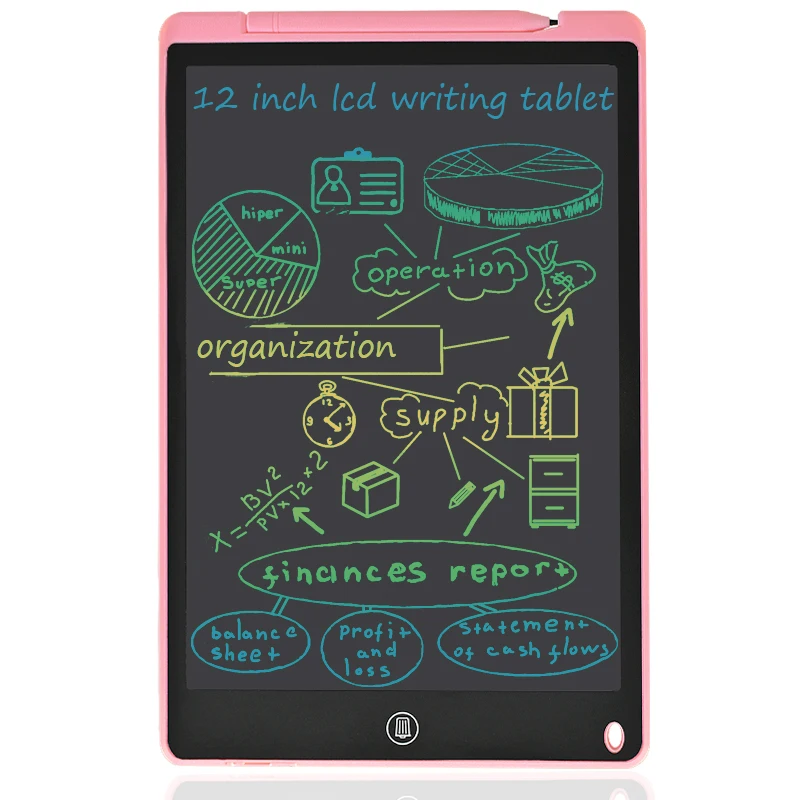 12 Inch and 8.5 Inch LCD Writing Tablets Drawing Board with Colorful Screen Digital Handwriting Notepad Suit for Kids and Adults 12