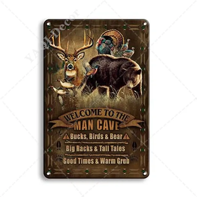 Man Cave Signs Vintage Metal Sign Plaque Metal Vintage Retro Tin Sign Wall Decor for Bar Pub Club Garage Iron Painting 60077