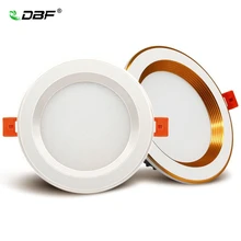 [DBF] Круглый потолочный Встраиваемый светодиодный светильник с регулируемой яркостью 7 Вт 10 Вт 12 Вт светодиодный потолочный Точечный светильник с AC85-265V Светодиодный драйвер для кухни