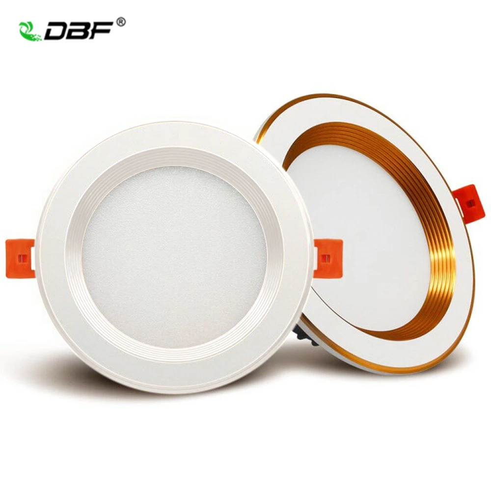 [DBF]Round Ceiling Recessed LED Downlight Dimmable 7W 10W 12W LED Ceiling Spot Lamp with AC85-265V LED Driver for Kitchen Living smart downlights