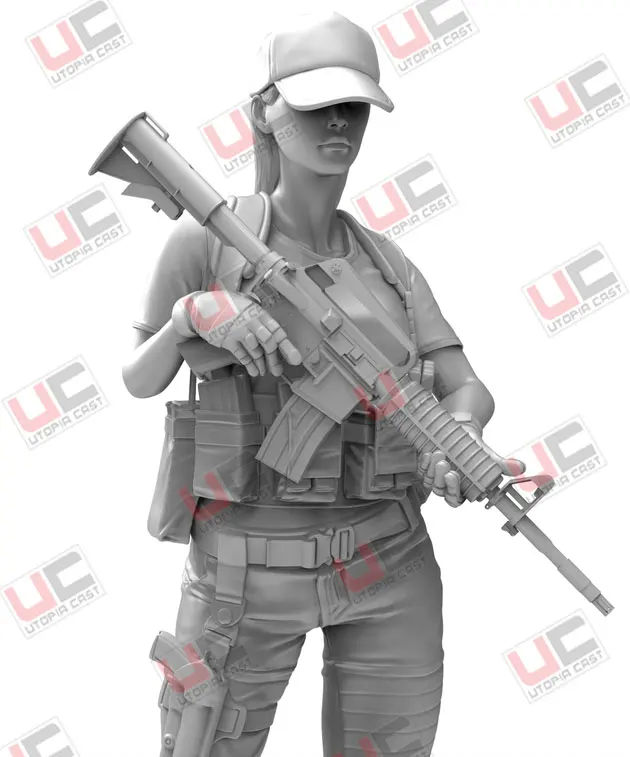 

1/35 Scale Special Female Soldier Cassie Miniature Static Modeling Unpainted DIY Assembling Woman Figure Resin Model Kits