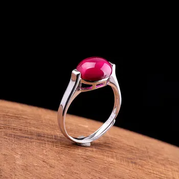 

2019 Limited Anel Feminino Character S925 Sterling Jewelry Hand Ornaments Wholesale Fashion Ladies Opening Design Corundum Ring