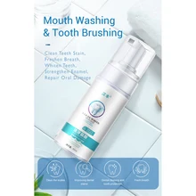 Натуральный отбеливающий мусс для зубов удаляет от зубных пятен освежает дыхание отбеливающая зубная паста