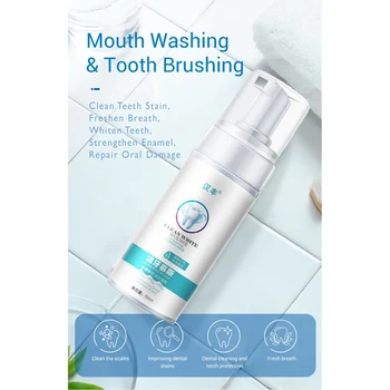 

New Natural Teeth Whitening Mousse Remove Tooth Stains Freshen Breath Teeth Whitening Foam Toothpaste