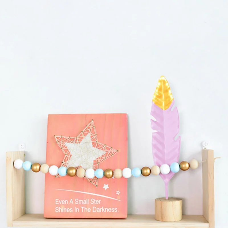 High Quality Novelty Free Punch Wall Storage Rack Colorful Beads Decor Wall Mounted Shelf Home Decoration
