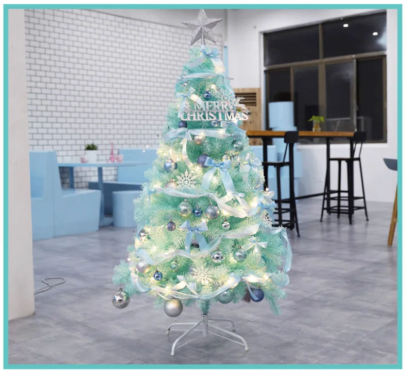 Рождественские украшения для дома, фигурка елки, искусственный набор рождественской голубой елки, орнамент, Креативные украшения для дома, аксессуары