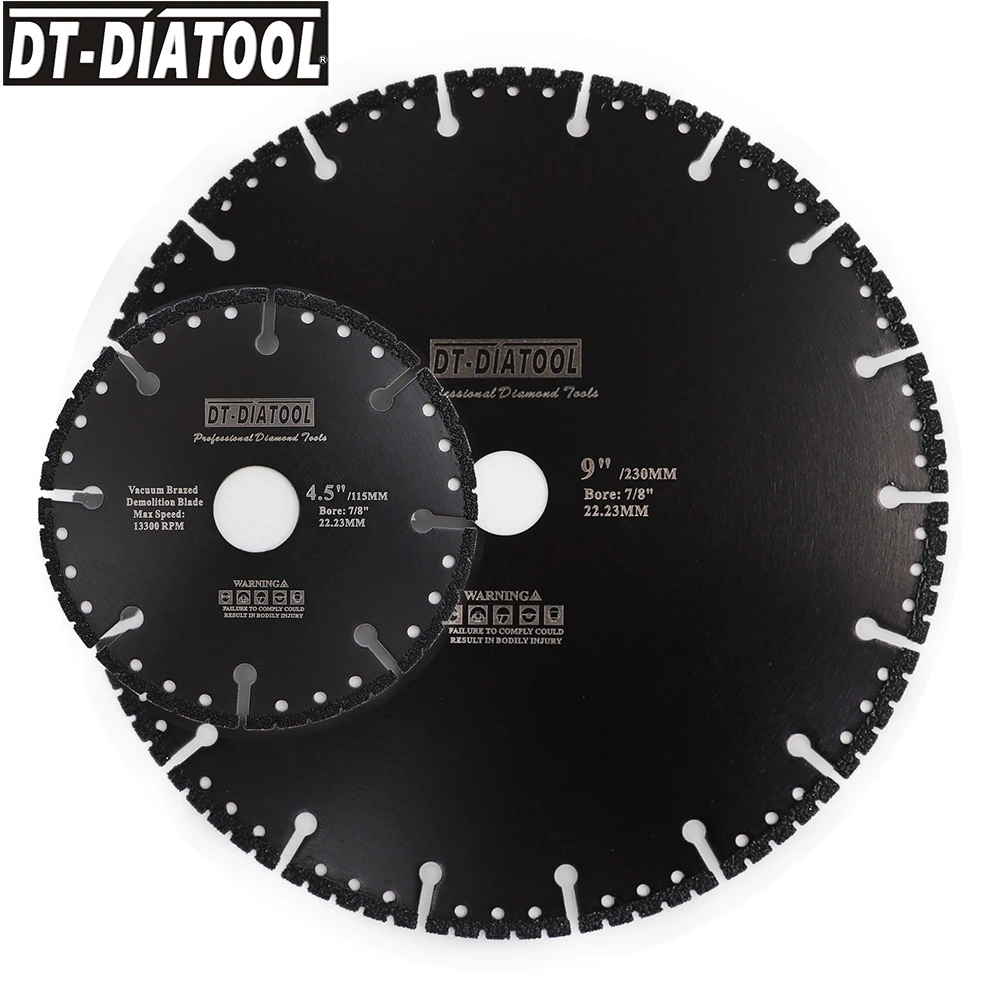 2pcs Vacuum Brazed Diamond Saw Blade All Purpose cutting disc Demolition blade rescue hard stone Cast Iron rebar 115MM 230MM|diamond blade|diamond