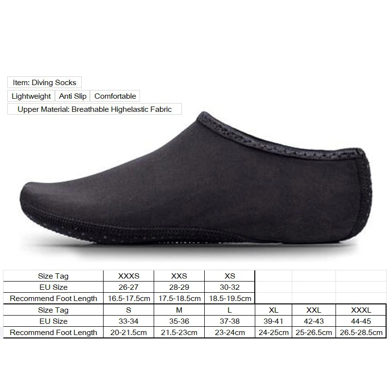 Beach Swimming Water Sport Socks Barefoot Sneaker Gym Yoga Fitness Dance Swim Surfing Diving Snorkeling Shoes for Kids Men Women