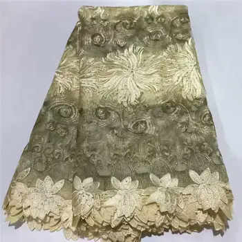 

2020 New Design French Nigerian Laces Fabrics High Quality Tulle African Laces Fabric Wedding African French Tulle Lace
