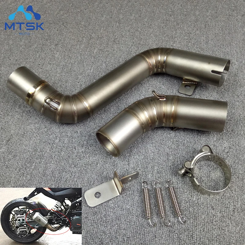 Мотоцикл выхлопной Escape Системы для KTM Duke 200 390 2012 13 14 15 2016 средняя выхлопная труба