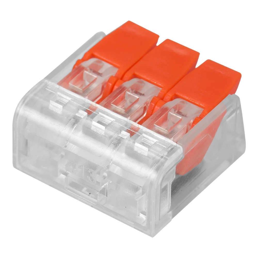 

Hot 75pcs Cable Connector Wire Universal Junction Compact Box Connectors Quick Terminals with 2/3/5 Way Transparent Visible