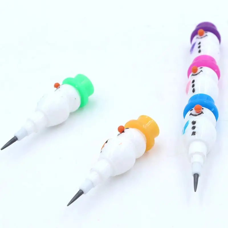 5 шт сборные Мультяшные карандаши в форме снеговика детские подарки школьные Канцтовары