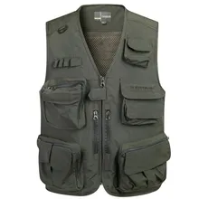 Все сезоны-уличный Повседневный Быстросохнущий мужской жилет для альпинизма с несколькими карманами, рыбацкая красная лошадь