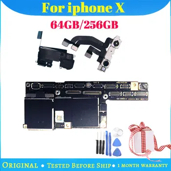 

Original Unlocked Motherboard For iPhone X Mainboard 64GB 256GB With Chips For iPhone X Logic Board with Face ID / NO Face ID