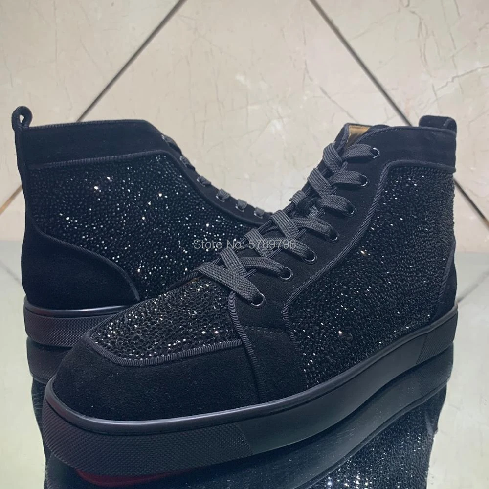 black high top red bottoms