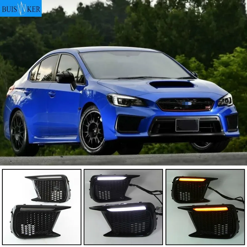 Для Субару WRX ИППП 18-20 ограниченное горки Белый светодиодный DRL Дневной