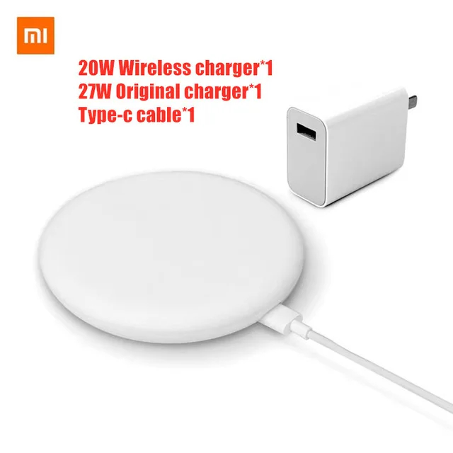 Xiaomi mi 9 Беспроводное зарядное устройство Быстрая Qi 20 Вт Беспроводная зарядка 27 Вт Быстрая зарядка для mi A2 A1 f1 9 8 6 mi x 3 2s max 3 - Цвет: all charger set
