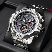 Reef Tiger/RT Sport Watch skomplikowana tarcza z rocznym kalendarzem wieczystym stalowe bransoletki z zegarkiem RGA3532