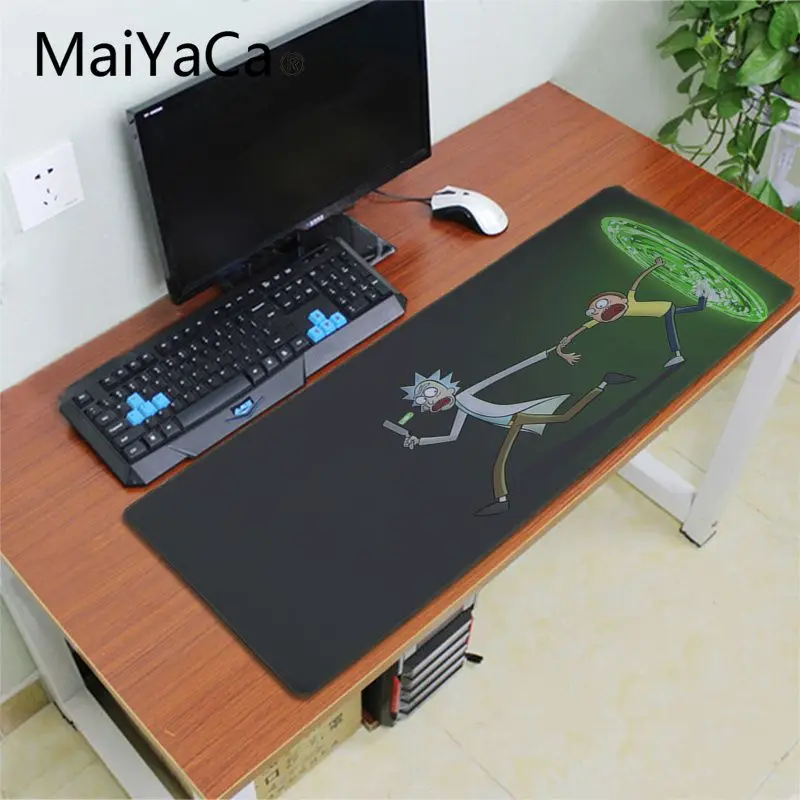 Maiyaca Рик и Морти резиновый коврик для мыши игровой коврик для мыши Клавиатура Аниме Коврик для мыши геймер скоростная Версия Настольный коврик