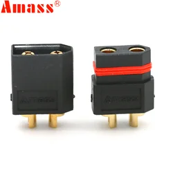 Connecteur étanche Amass noir XT60W, connecteurs de balle plaqués or mâle et femelle pour batterie Lipo de Drone d'avion RC 5 / 10 paires 