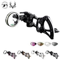 Topoint tiro com arco tp9510 profissional 1 pino arco vista micro-ajustar caça arco composto vistas cor preta para a caça
