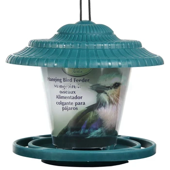

Green Bird Feeder Plastic Hanging Bird Food Container Outdoor Waterproof Bird Feeder Pet Supplies Garden Decoration